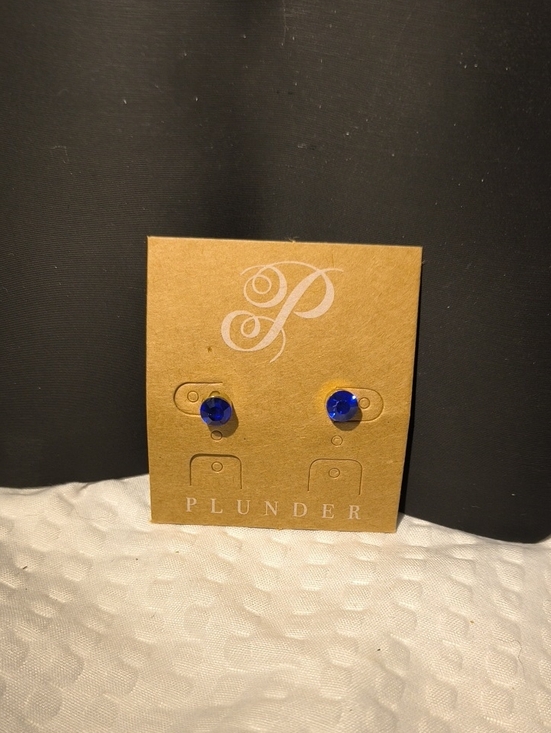 Plunder Jewelry - Plunder Royal Blue Faceted Stud Earrings